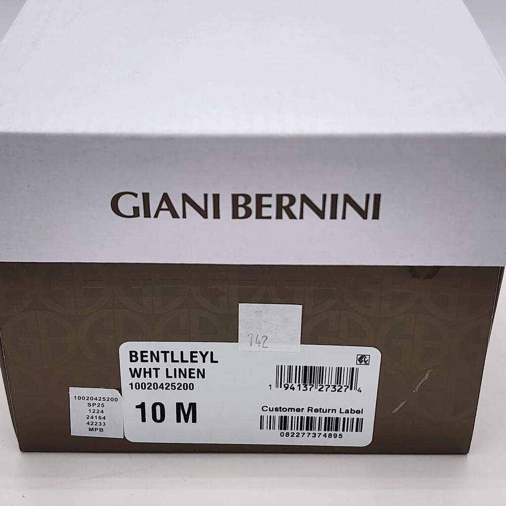 NEW - Giani Bernini Bentlley Women’s White Pointed Toe Flats Slip On Size 10 M - Picture 8 of 8